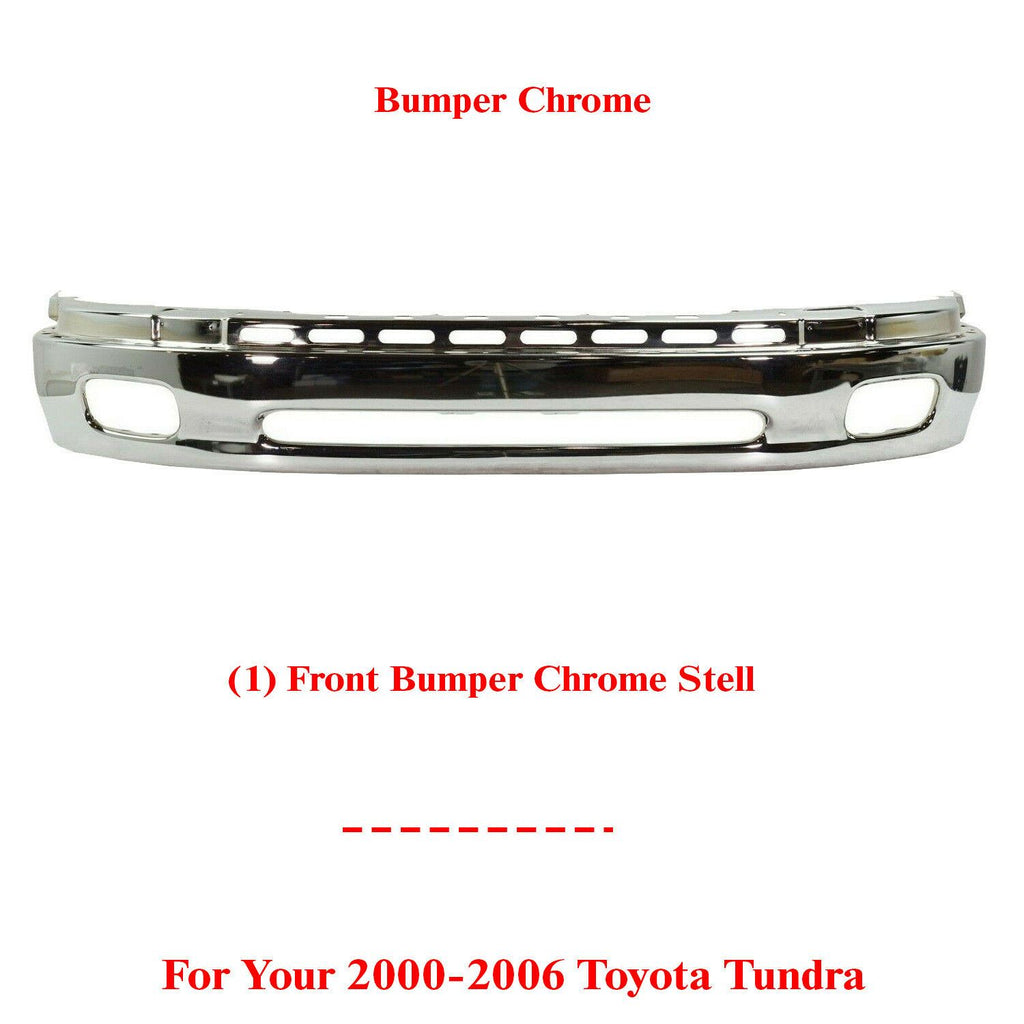 Front Bumper Lower Chrome Steel For 2000-2006 Toyota Tundra Pickup