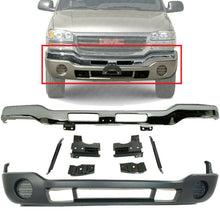 Load image into Gallery viewer, Front Chrome Steel Bumper w/ Brackets + Valance For 03-07 GMC Sierra 1500 - 3500