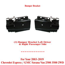 Load image into Gallery viewer, Front Bumper Brackets LH + RH For 2003-2019 Express / Savana Van 2500 3500