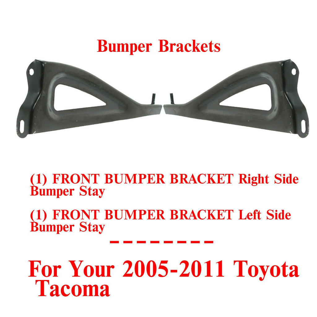 Front Bumper Bracket Set Left and Right Side For 2005-2011 Toyota Tacoma