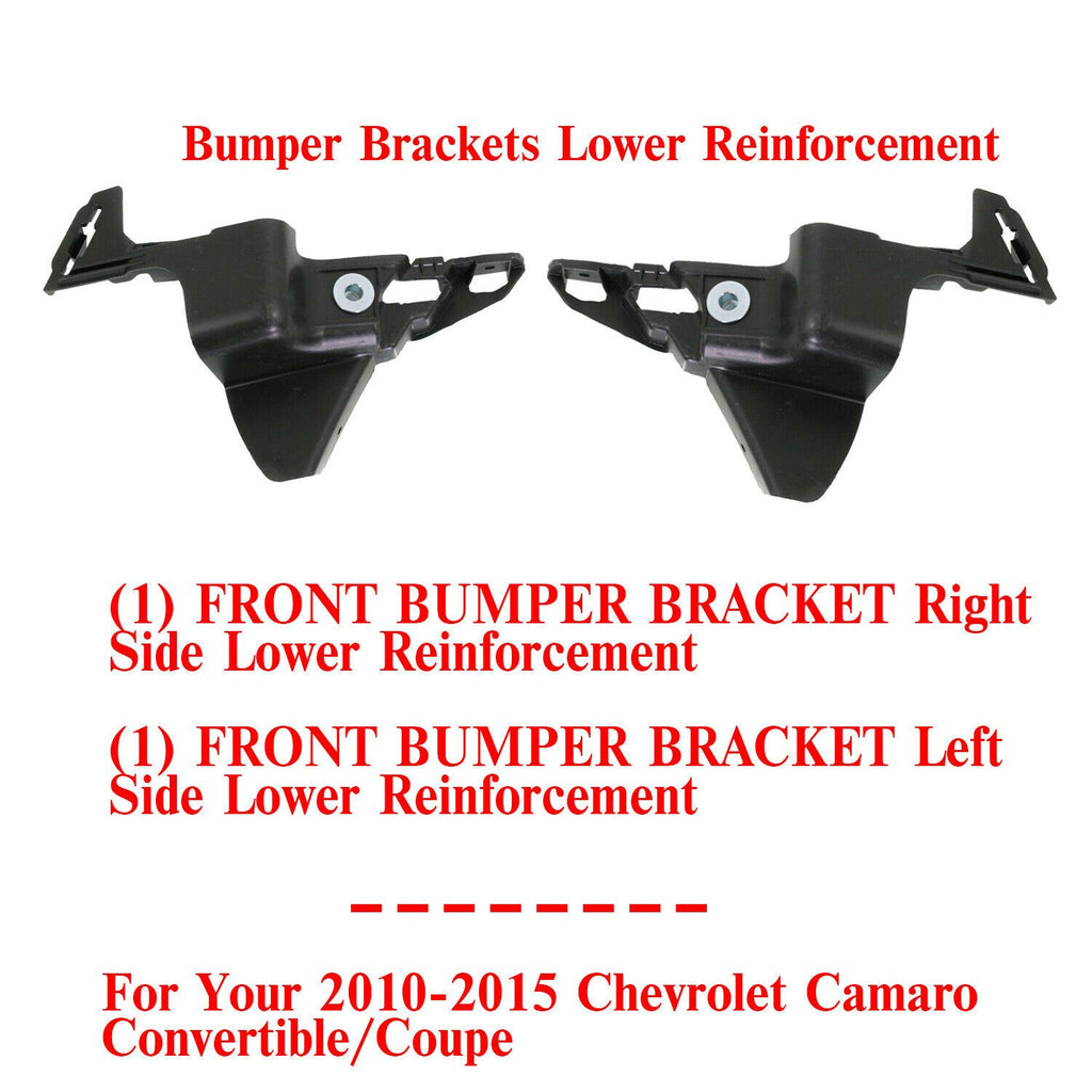 Front Bumper Reinforcement Bracket Left and Right Side For 2010-2015 Chevrolet Camaro