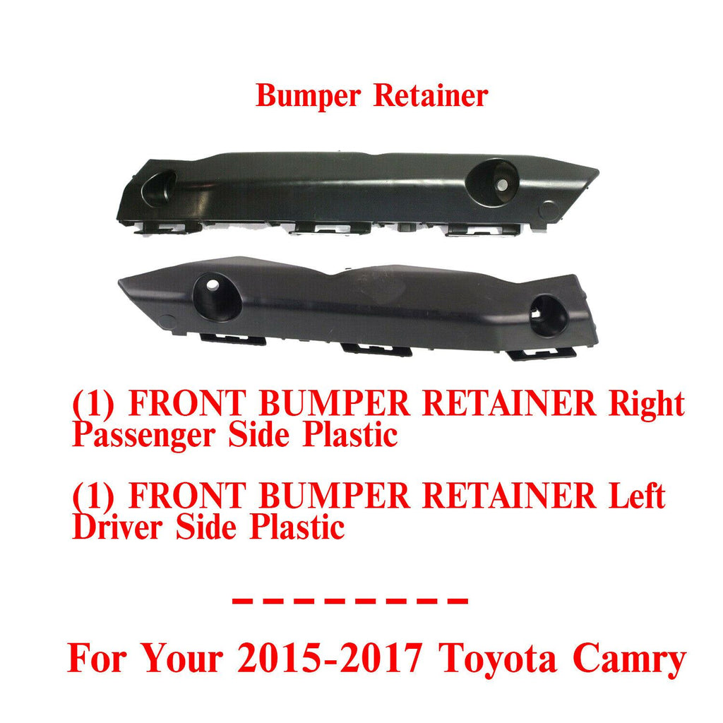 Set of 2 Front Bumper Retainer Right & Left Side Pair For 2015-2017 Toyota Camry