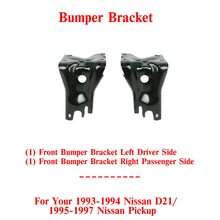 Load image into Gallery viewer, Front Bumper Mounting Bracket Set For 1993-1994 Nissan D21 / 95-97 Pickup 2WD