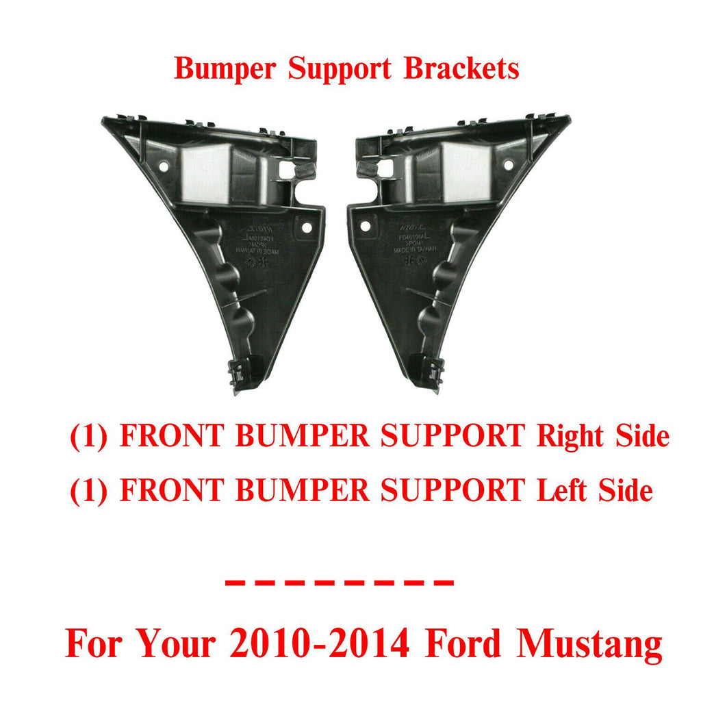 Front Bumper Support Brackets Left & Right Side For 2010-2014 Ford Mustang