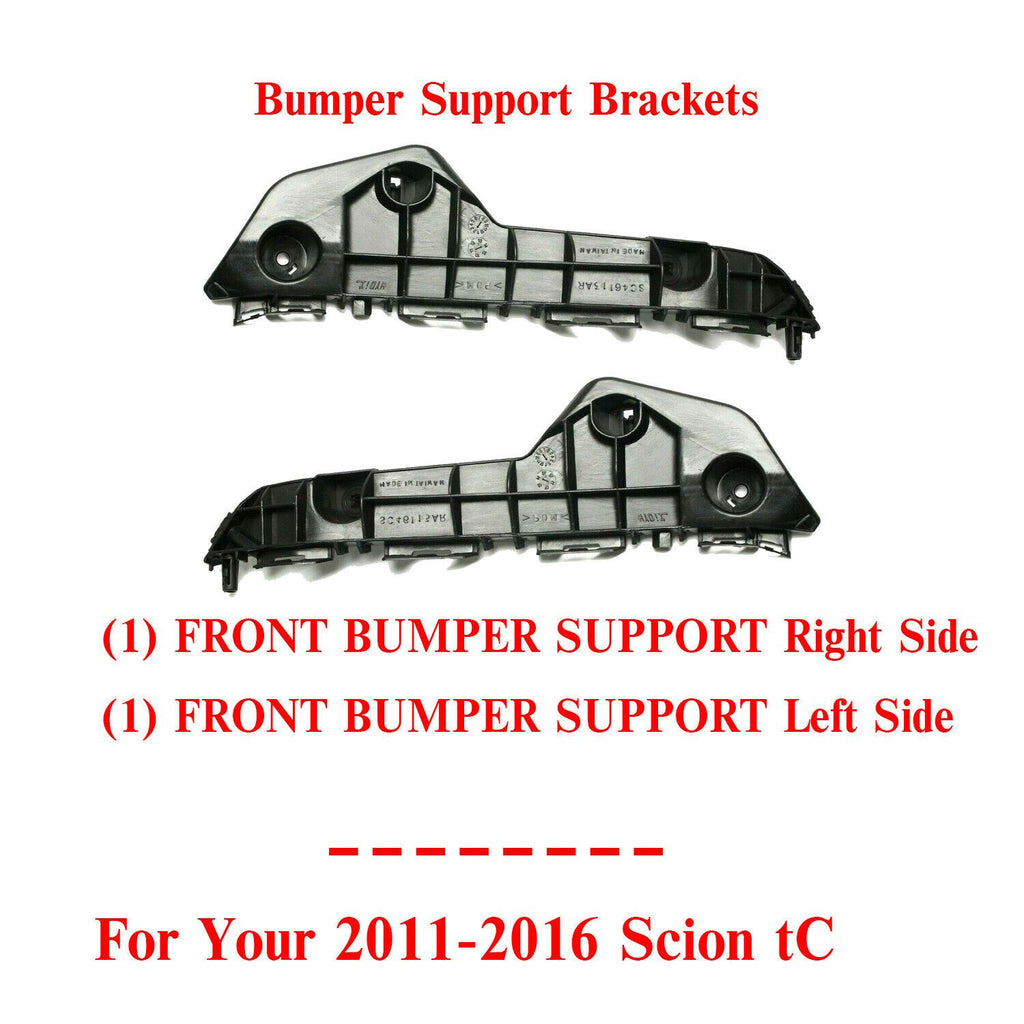 Front Bumper Brackets Support Left & Right Side Plastic For 2011-2016 Scion TC