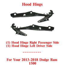 Load image into Gallery viewer, Hood Hinges Set of 2 Driver &amp; Passenger Side Pair For 2009-2018 Dodge Ram 1500