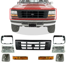 Load image into Gallery viewer, Front Grille Bezel Headlight Corner Signal Light for 92-97 F150 F250 Pickup 9pcs