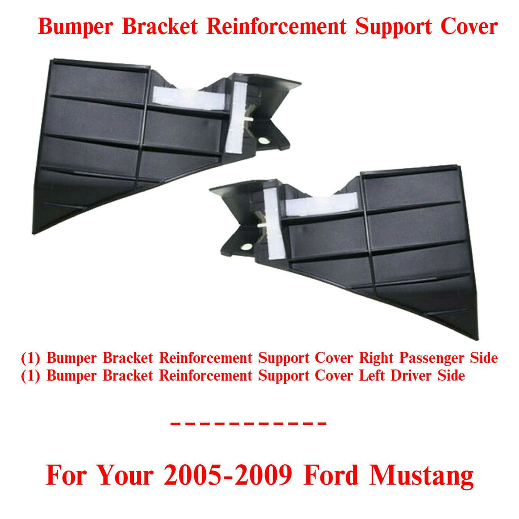 Front Bumper Bracket Set Reinforcement Support Cover For 2005-2009 Ford Mustang