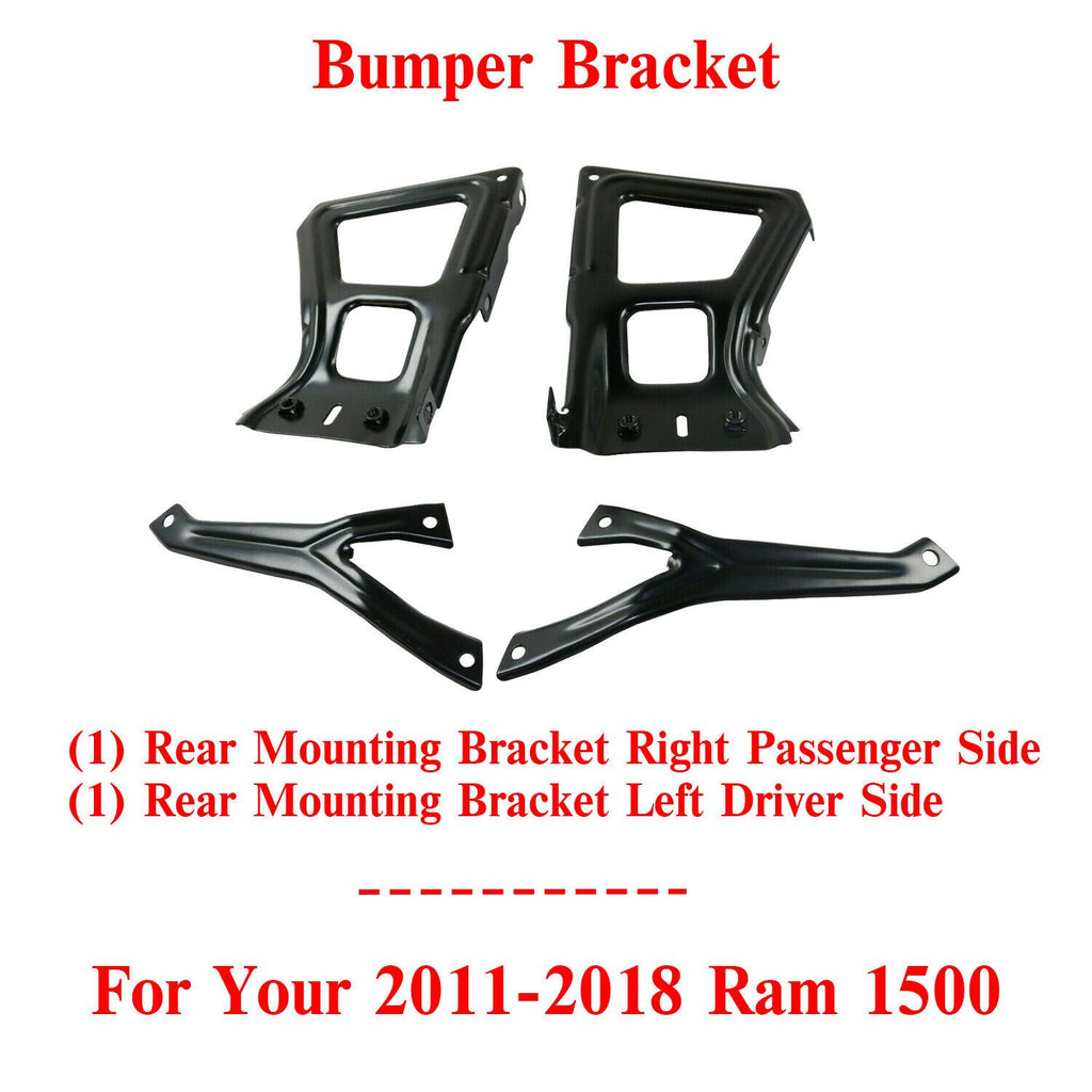 Rear Bumper Bracket Driver and Passenger Side For 11-18 Dodge Ram 1500