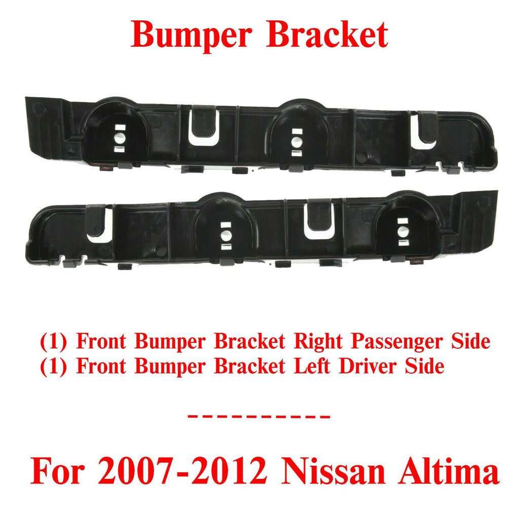 Front Bumper Bracket Set of 2 Left and Right Side For 2007-2012 Nissan Altima