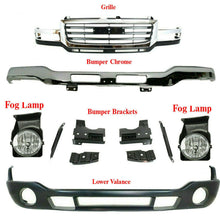 Load image into Gallery viewer, Front Bumper + Brackets Valance Grille Fog Lights For 03-006 Sierra 2500HD 3500