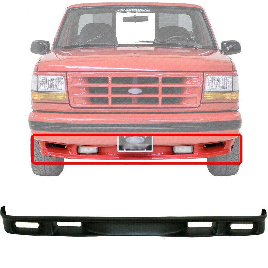 Front Bumper Lower Valance Primed Plastic For 1993-95 Ford F-150 Lightning Model