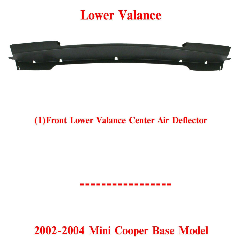 Front Lower Valance Air Deflector Center For 2002-2004 Mini Cooper Base Model