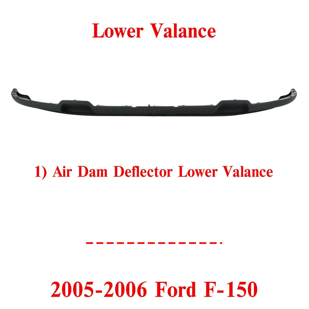 Front Lower Valance Spoiler Air Deflector Textured For 2005-2006 Ford F-150 RWD