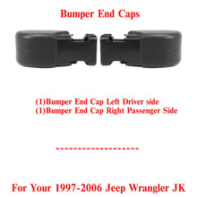 Load image into Gallery viewer, New Front Bumper End Caps Set of 2 For 1997-2006 Jeep Wrangler TJ