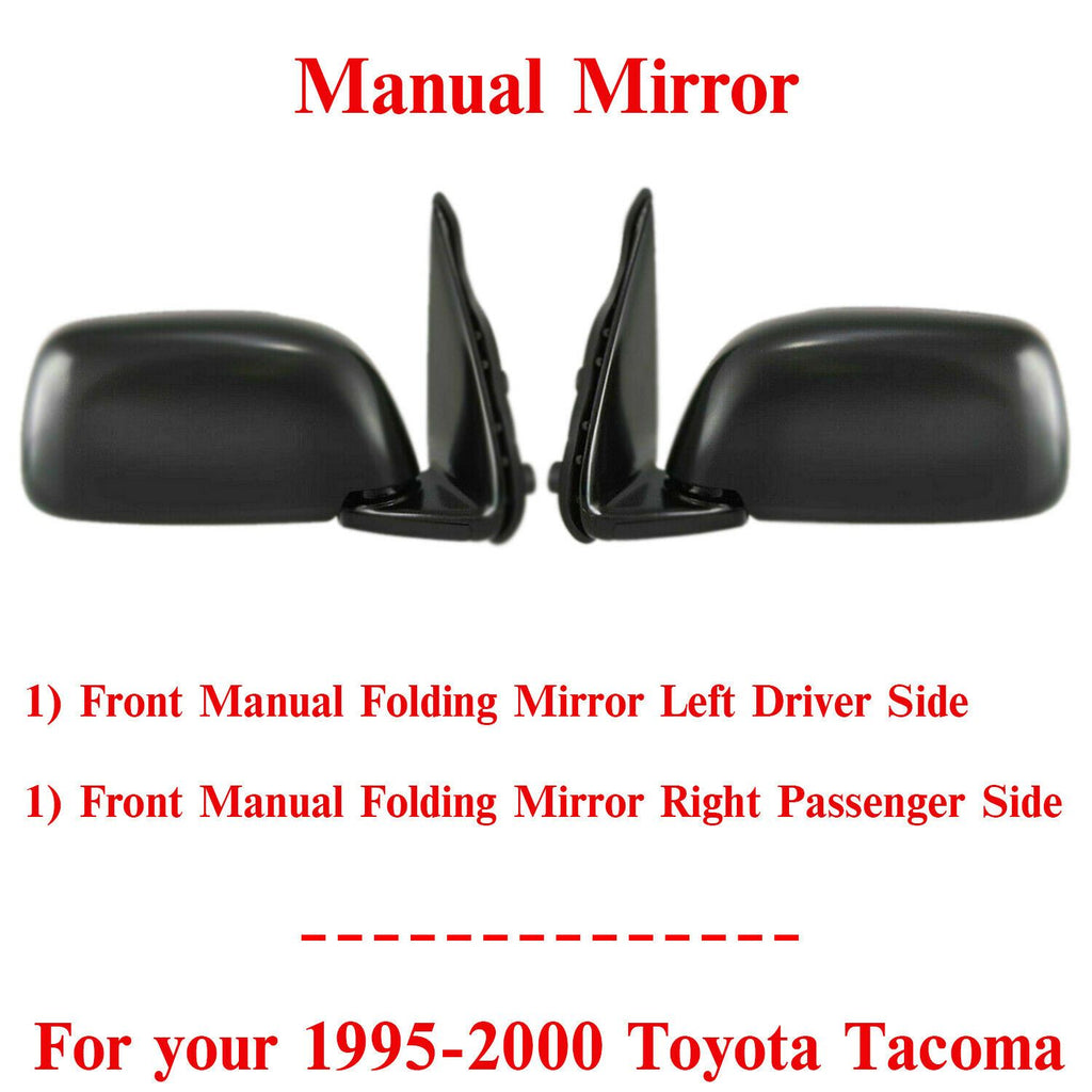 Manual Folding Textured Mirror Left and Right Side For 1995-2000 Toyota Tacoma