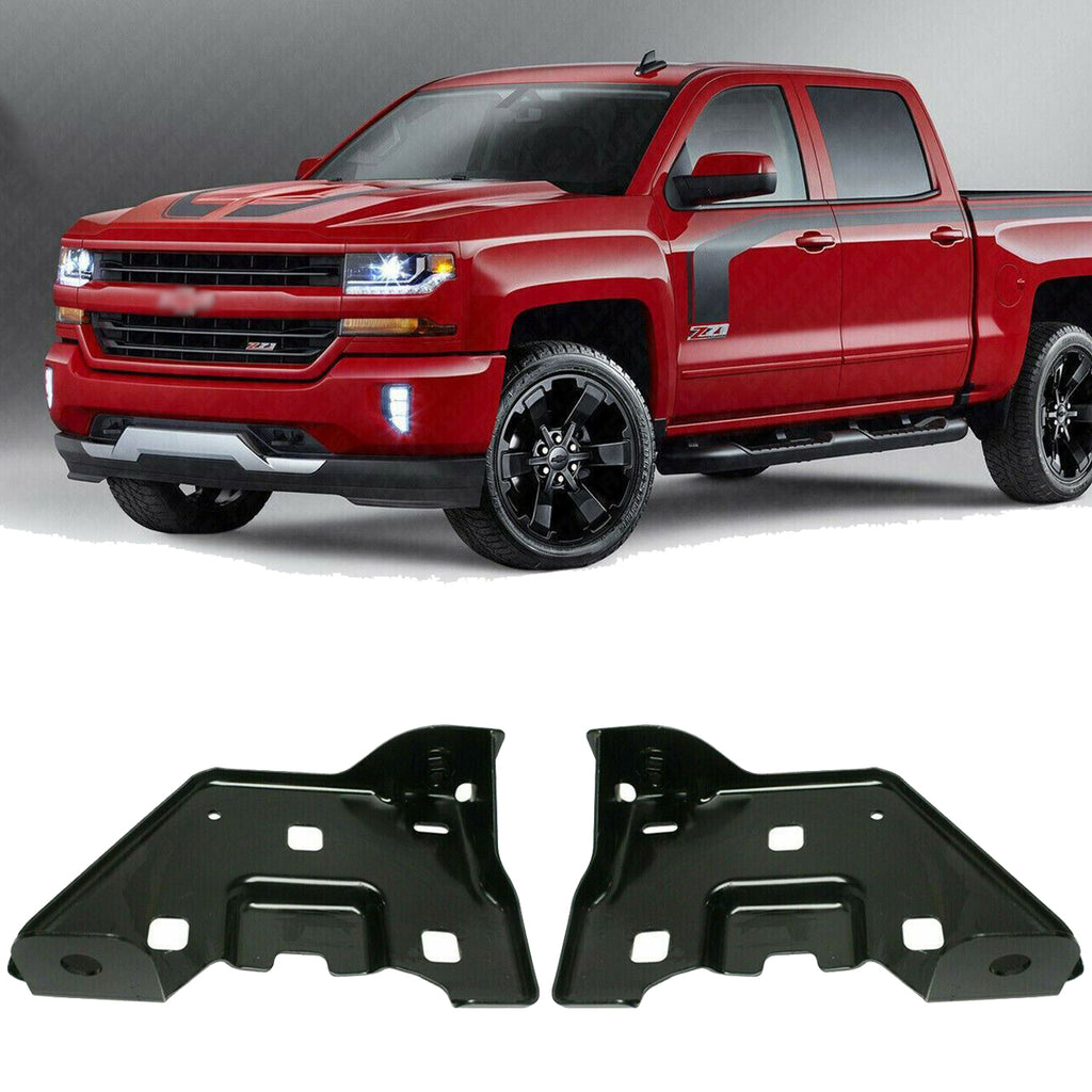 Front Bumper Inner Brackets Set For 14-18 Chevrolet Silverado / GMC Seirra 1500