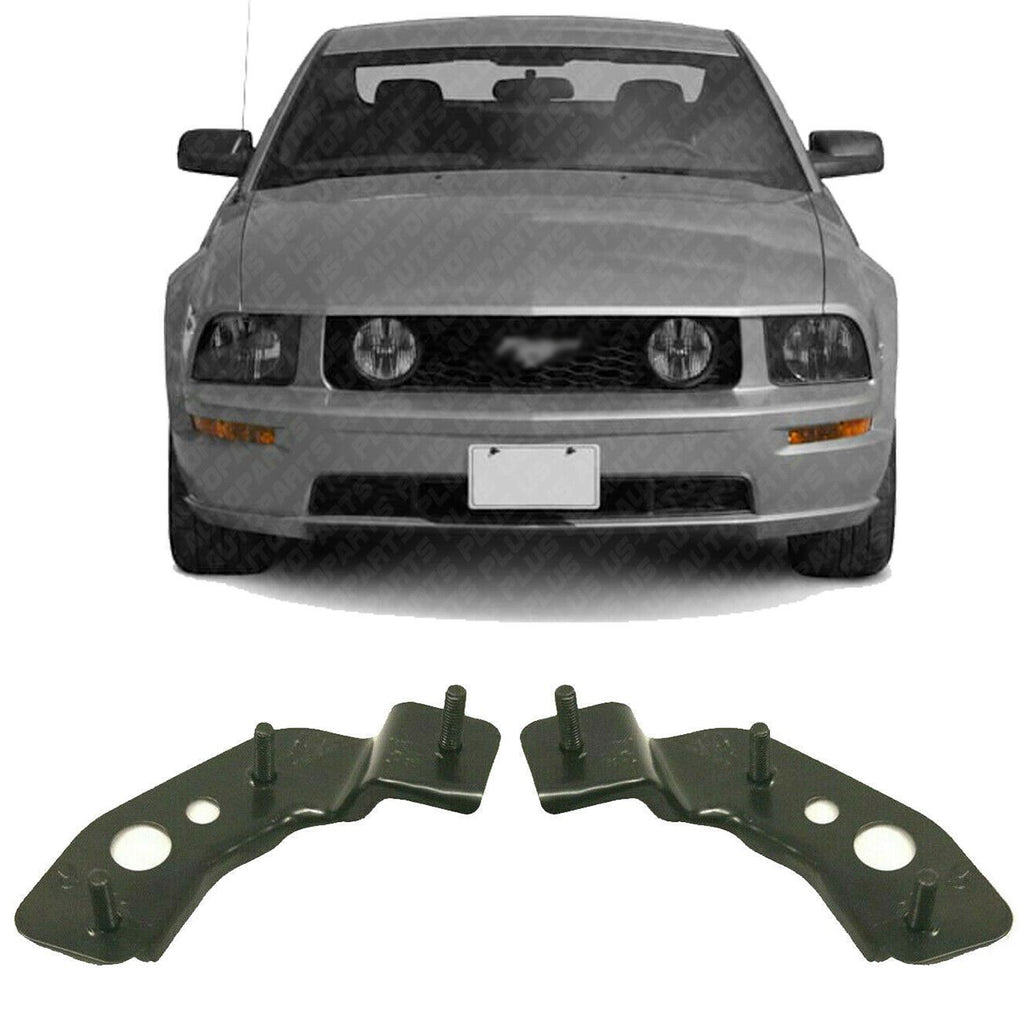 Front Bumper Side Bracket Set Steel Right and Left Side For 05-09 Ford Mustang