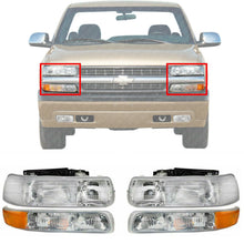 Load image into Gallery viewer, Head Lamps + Park Lamps LH+RH For 1999-2002 Chevy Silverado / 2000-2006 TAHOE