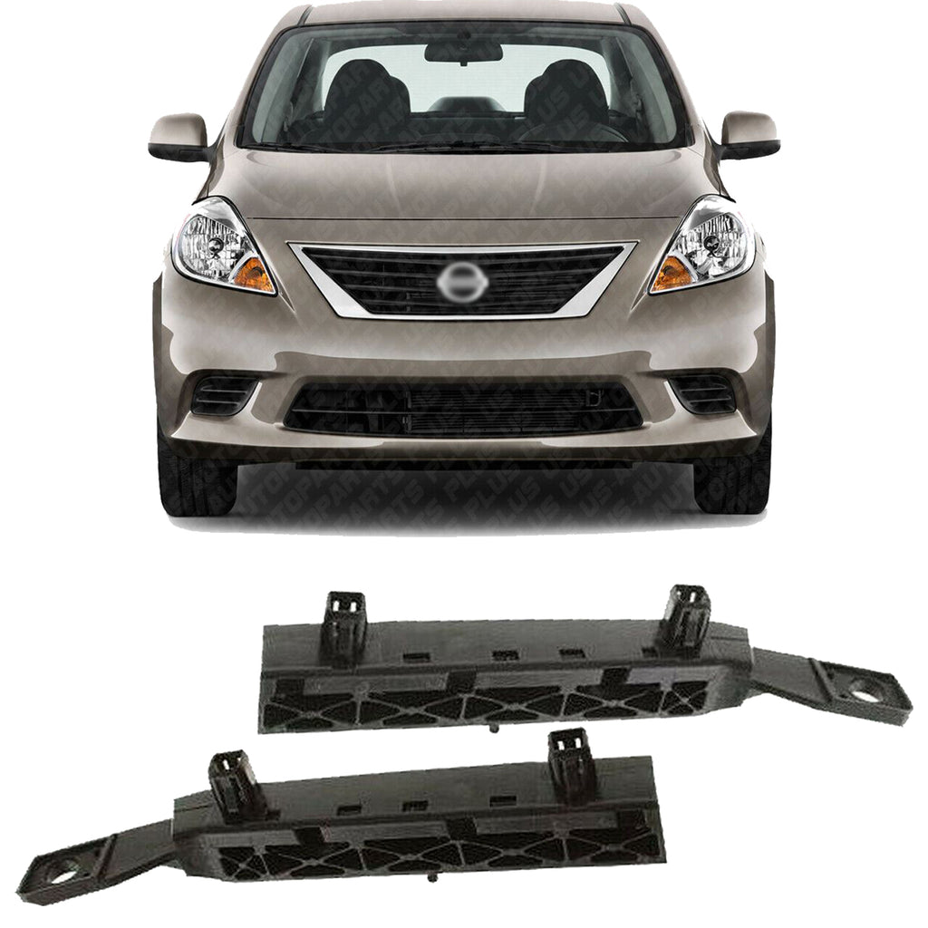 Front Bumper Side Brackets Right & Left Side Plastic For 2007-2012 Nissan Versa