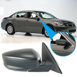 Right Power Mirror Manual Folding Primed For 2008-2012 Honda Accord Sedan