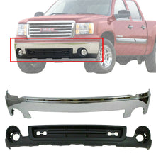 Load image into Gallery viewer, Front Bumper Chrome Steel + Valance Textured For 2007-2013 GMC Sierra 1500