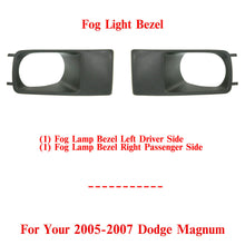 Load image into Gallery viewer, Front Fog Light Bezel Set Textured Right &amp; Left Side For 2005-2007 Dodge Magnum