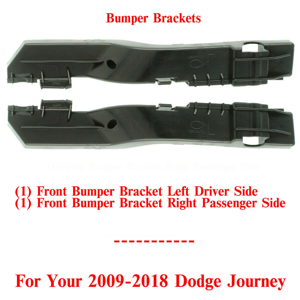 Front Bumper Brackets Set Of 2 LH & RH Side Plastic For 2009-2018 Dodge Journey