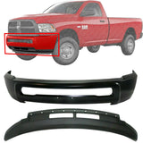 Front Bumper Primed Steel With Lower Valance For Dodge Ram 2013-2018 2500 3500