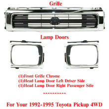 Load image into Gallery viewer, Front Grille Sealed Beam Type and Headlight Doors For 1992-1995 Toyota Pickup 4W