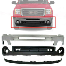 Load image into Gallery viewer, Front Bumper Chrome Steel Face Bar Valance Kit for 2007-2013 GMC Sierra 1500