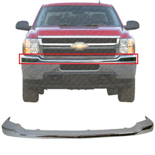 Load image into Gallery viewer, Front Bumper Upper Cap Chrome For 2011-2014 Chevrolet Silverado 2500HD 3500HD