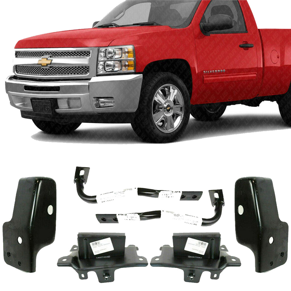 Front Bumper Bracket Kit Extension Out Support  For 2007-13 Chevy Silverado 1500