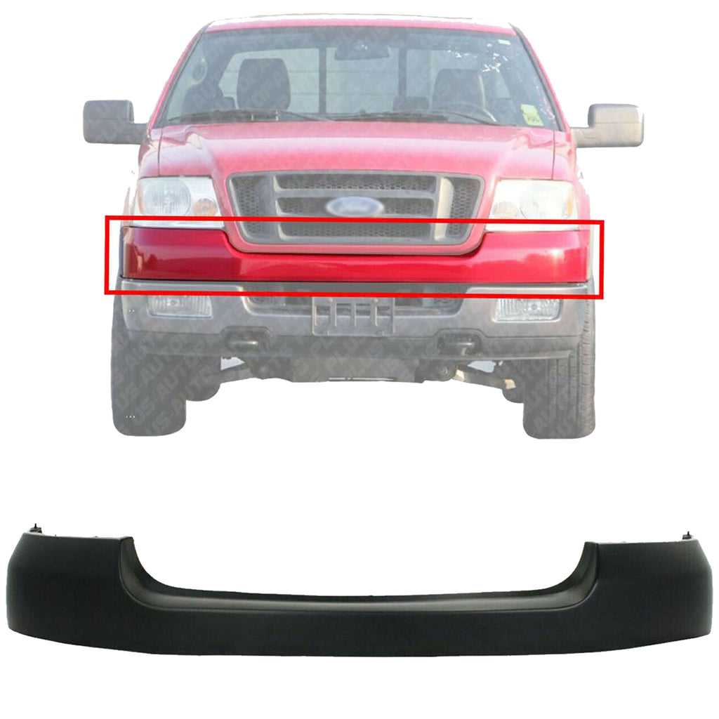 Front Bumper Upper Cover Primed With Fender Molding Holes For 04-06 Ford F-150