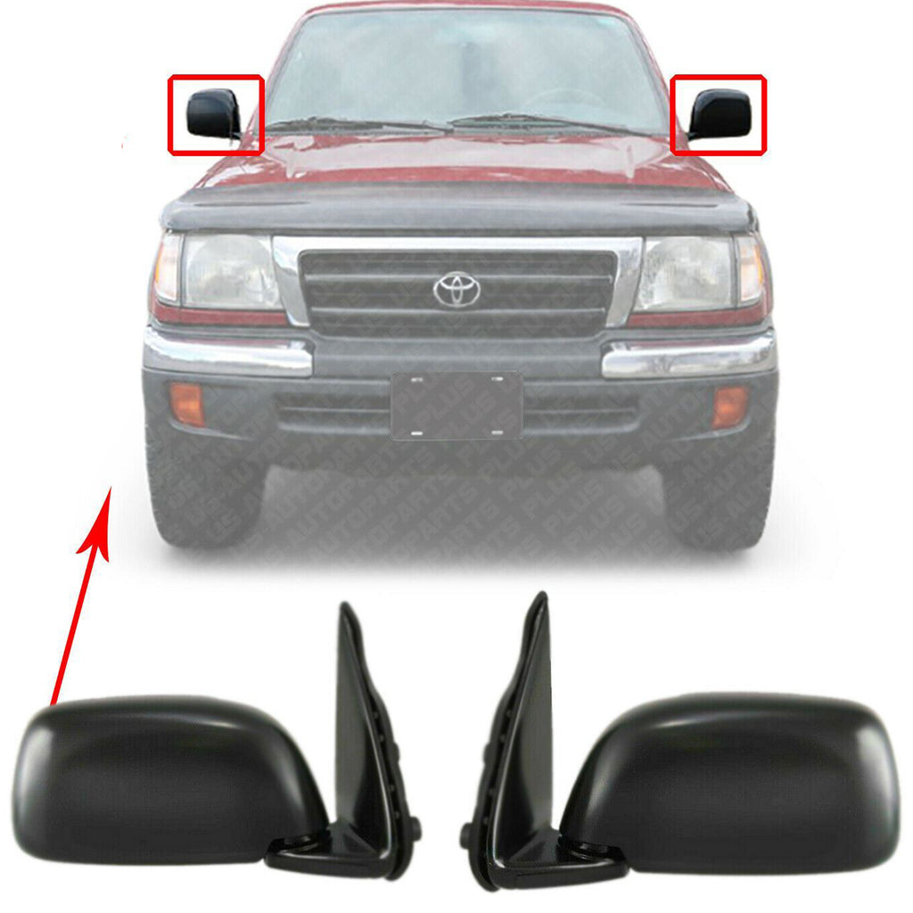 Manual Folding Textured Mirror Left and Right Side For 1995-2000 Toyota Tacoma