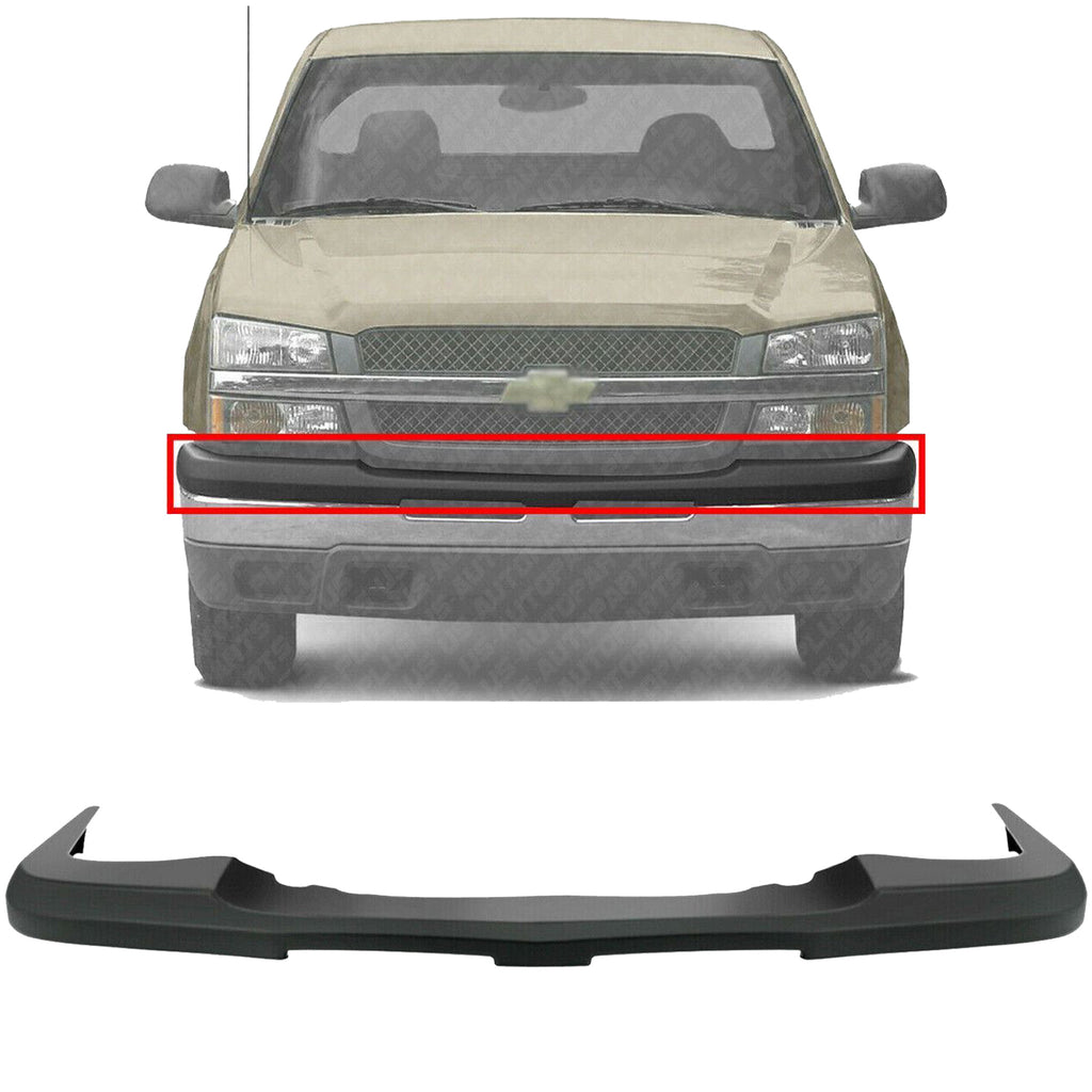 Front Bumper Upper Cover Textured For 2003-2006 Chevy Silverado / Avalanche 1500