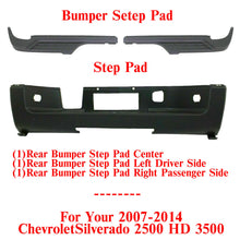 Load image into Gallery viewer, Rear Bumper Step Pads Set of 3 For 2007-2014 Chevrolet Silverado 2500 HD 3500
