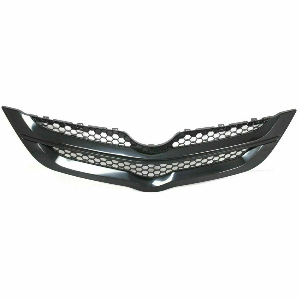 Front Bumper Upper Grille Textured Black For 2007-2008 Toyota Yaris Sedan