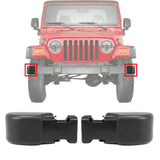 New Front Bumper End Caps Set of 2 For 1997-2006 Jeep Wrangler TJ