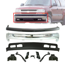 Load image into Gallery viewer, Front Bumper Chrome Steel Valance Bracket For 1999-02 Chevy Silverado 1500 Tahoe