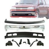 Front Bumper Chrome Steel Valance Bracket For 1999-02 Chevy Silverado 1500 Tahoe