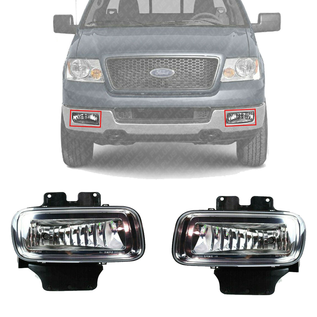 Set of 2 Front Fog Light with Mounting Bracket for 2004-2006 Ford F-150