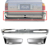 Rear Bumper Chrome Steel + Chrome End Caps For 1990-1995 Toyota 4runner SR5