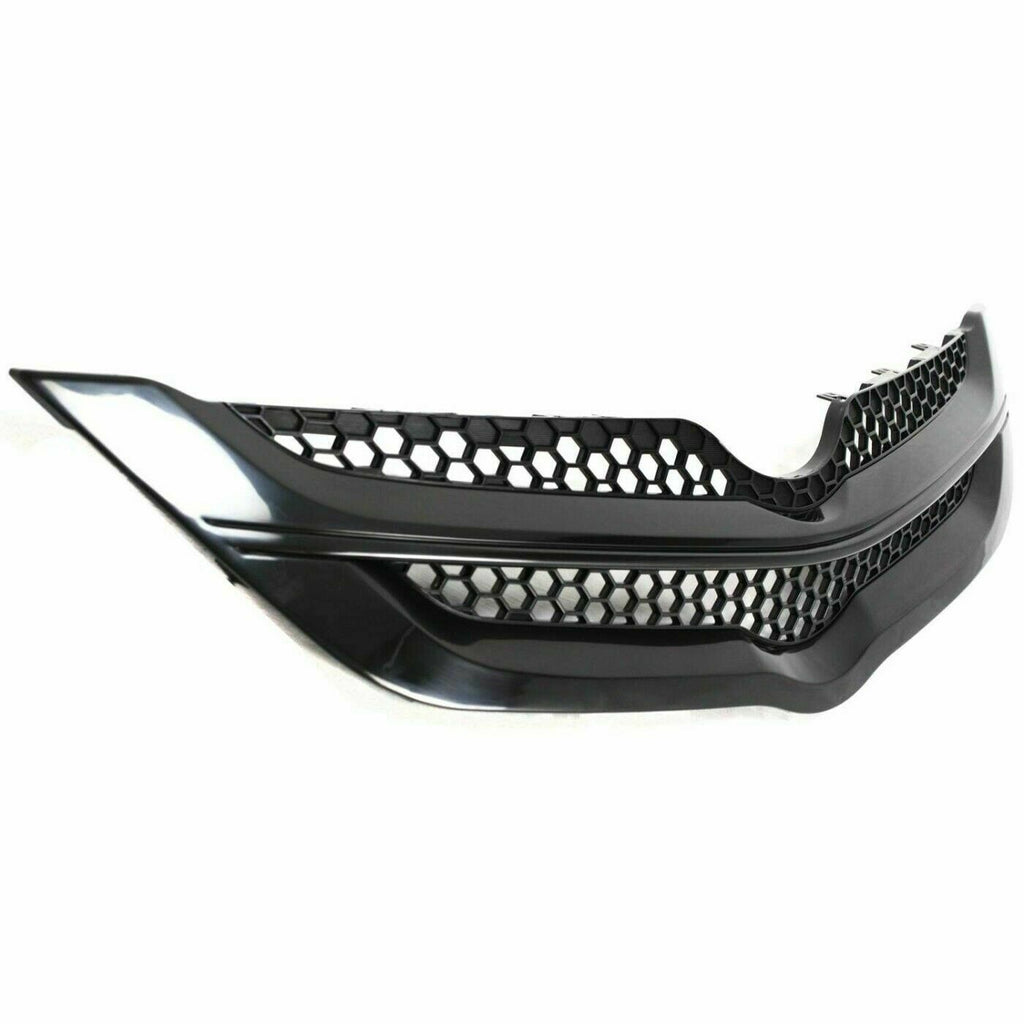 Front Bumper Upper Grille Textured Black For 2007-2008 Toyota Yaris Sedan