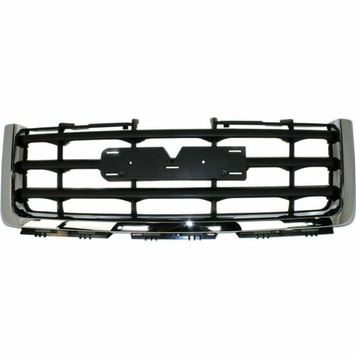 Front Bumper Chrome Steel + Grille + Valance For 2007-2013 GMC Sierra 1500