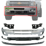 Front Chrome Bumper Kit With Brackets For 2011-2014 Chevy Silverado 2500HD 3500