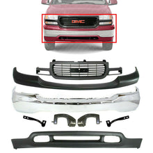 Load image into Gallery viewer, Front Bumper Chrome+Cover+Valance For 99-02 GMC Sierra 1500 2500 / 2000-06 Yukon