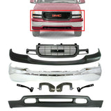 Front Bumper Chrome+Cover+Valance For 99-02 GMC Sierra 1500 2500 / 2000-06 Yukon