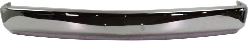 Front Bumper Chrome Steel With License Plate Holes + Rear Roll Pan Stepside without License Plate Part and Light Kit Primed For 1988-1998 Chevrolet & GMC C/K Series