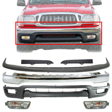 Load image into Gallery viewer, Front Chrome Bumper Kit With Fog Lights For 2001-2004 Toyota Tacoma